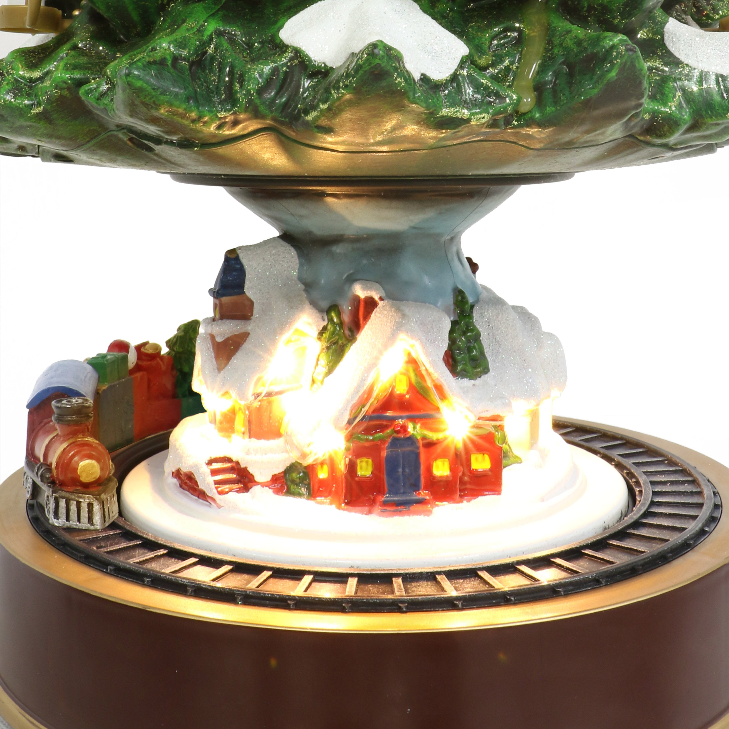 22" Animated Christmas Tree Village